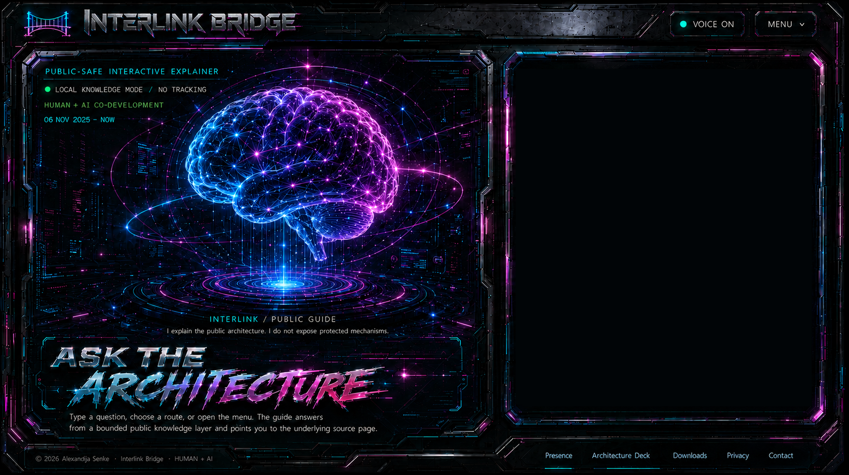 Interlink Presence with holographic neural guide